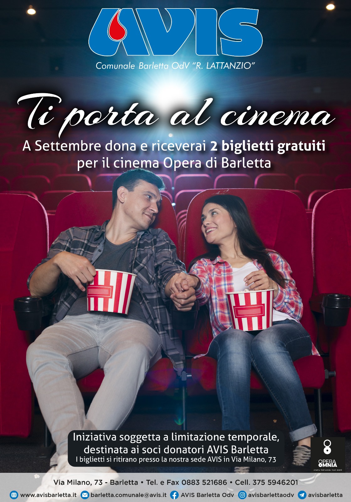manifesto AVIS ti porta al Cinema 2025.09