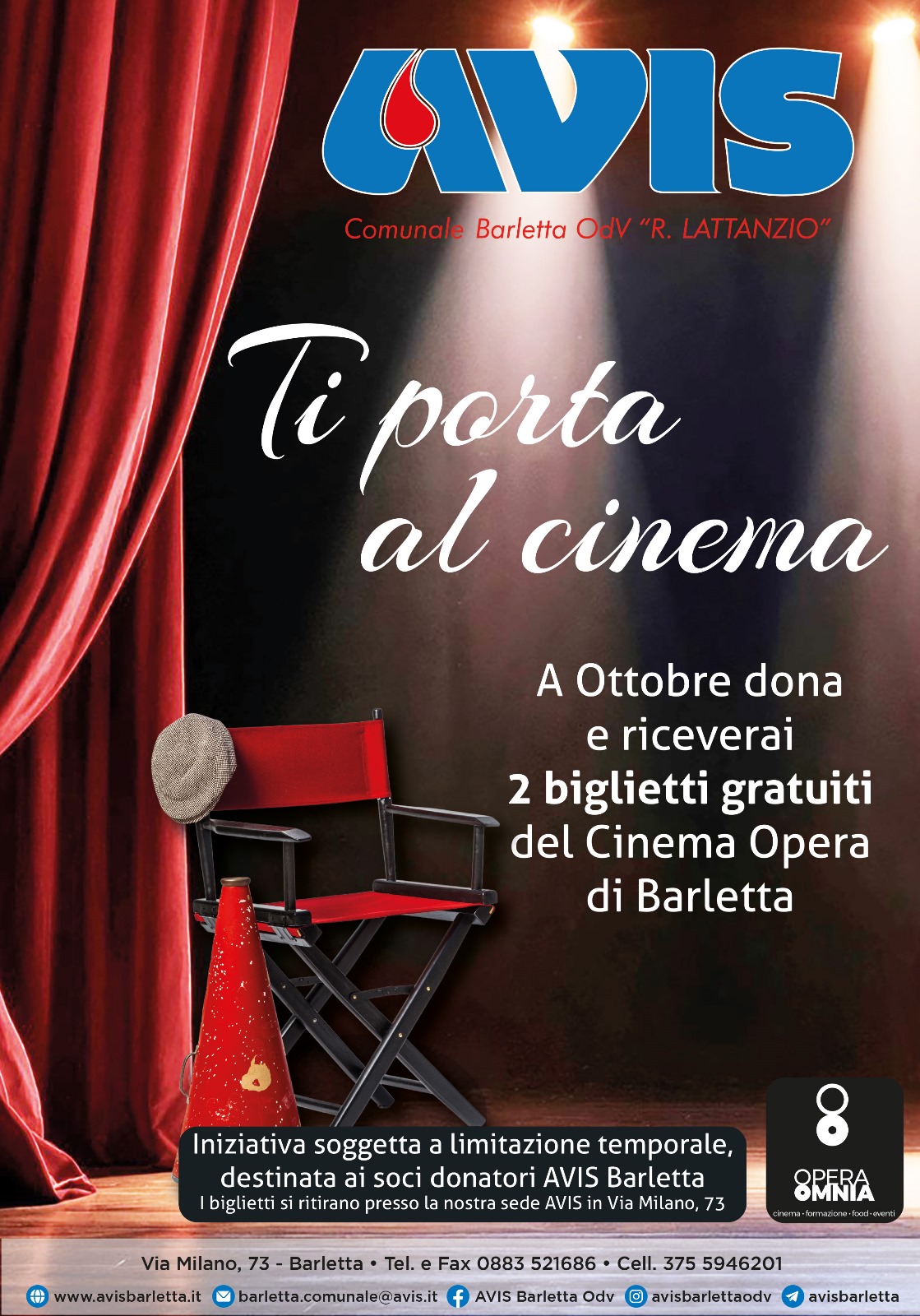 manifesto AVIS ti porta al Cinema 2025.10