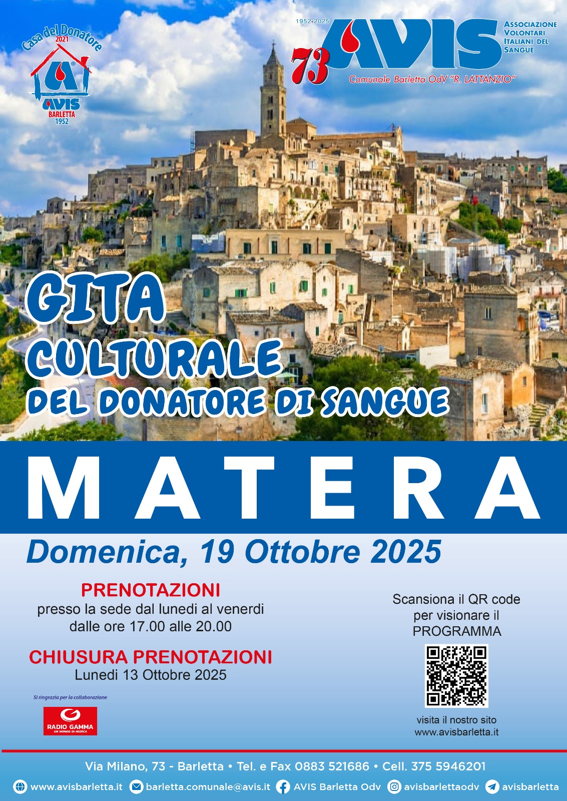 manifesto Gita culturale Matera 2025